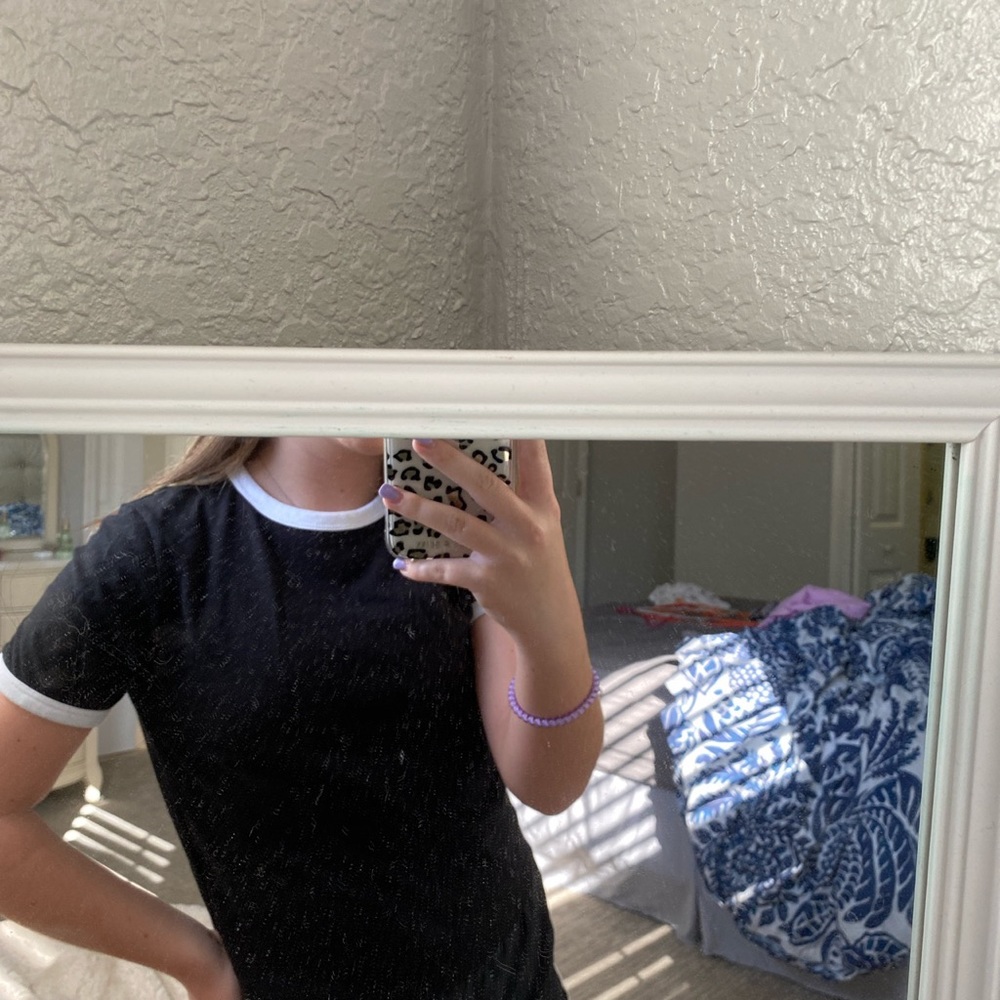 black ringer t-shirt